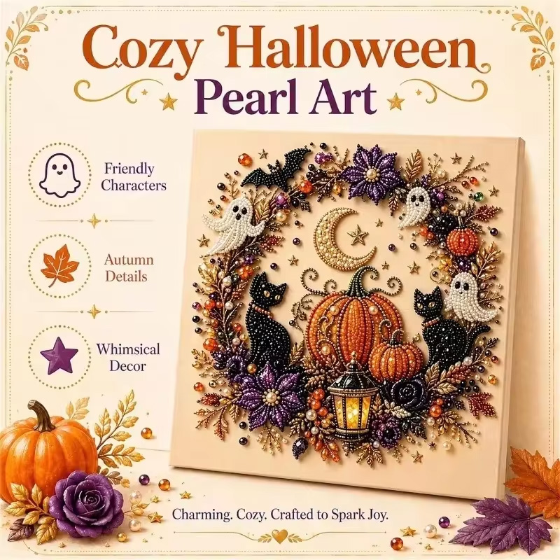 Resin Art Wall Decor - @Halloween Ghost Pearl Art Kit voor