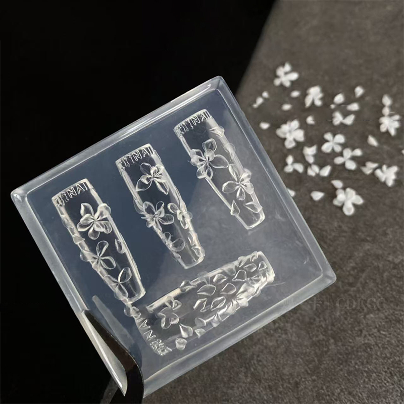 Resin Art Template - 【O】3D Bloemen Nagelvorm DIY Siliconen Nagelgereedschap