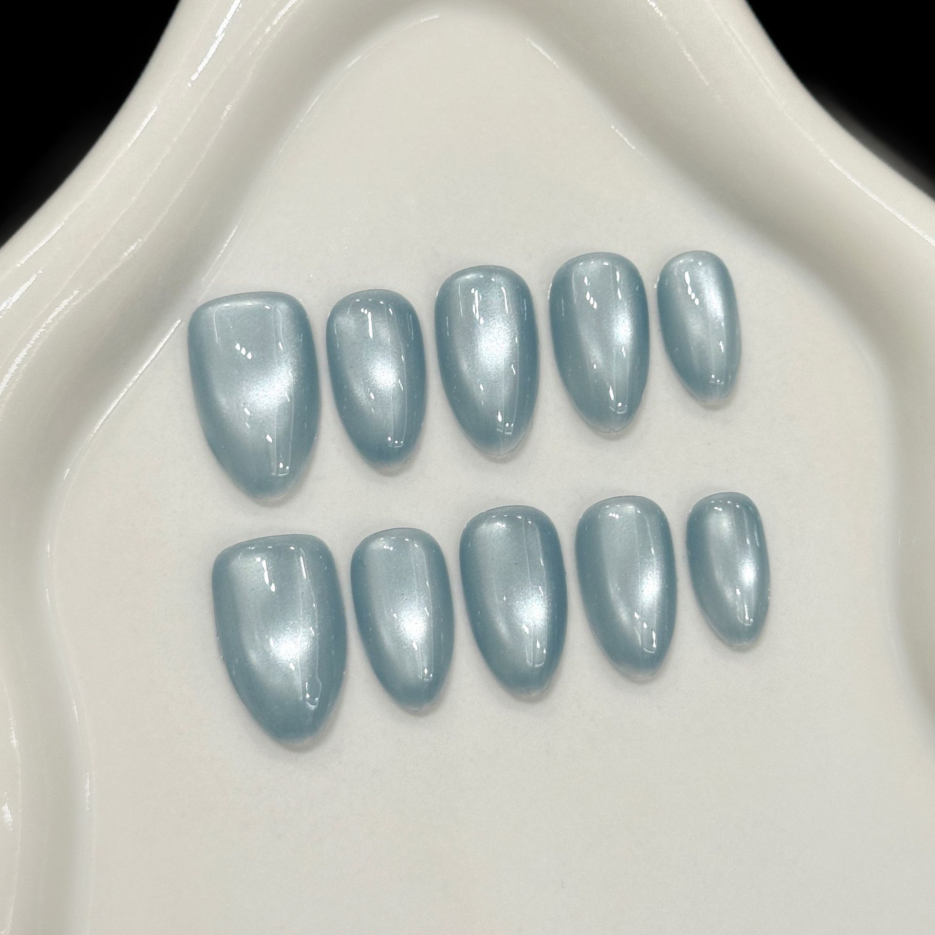 Resin Art Design - 10 stuks blauwe kattenoog Franse korte