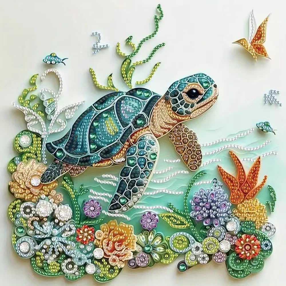 Resin Art Of Flowers - Zeeschildpad Diamant Schilder Kits voor Volwassenen