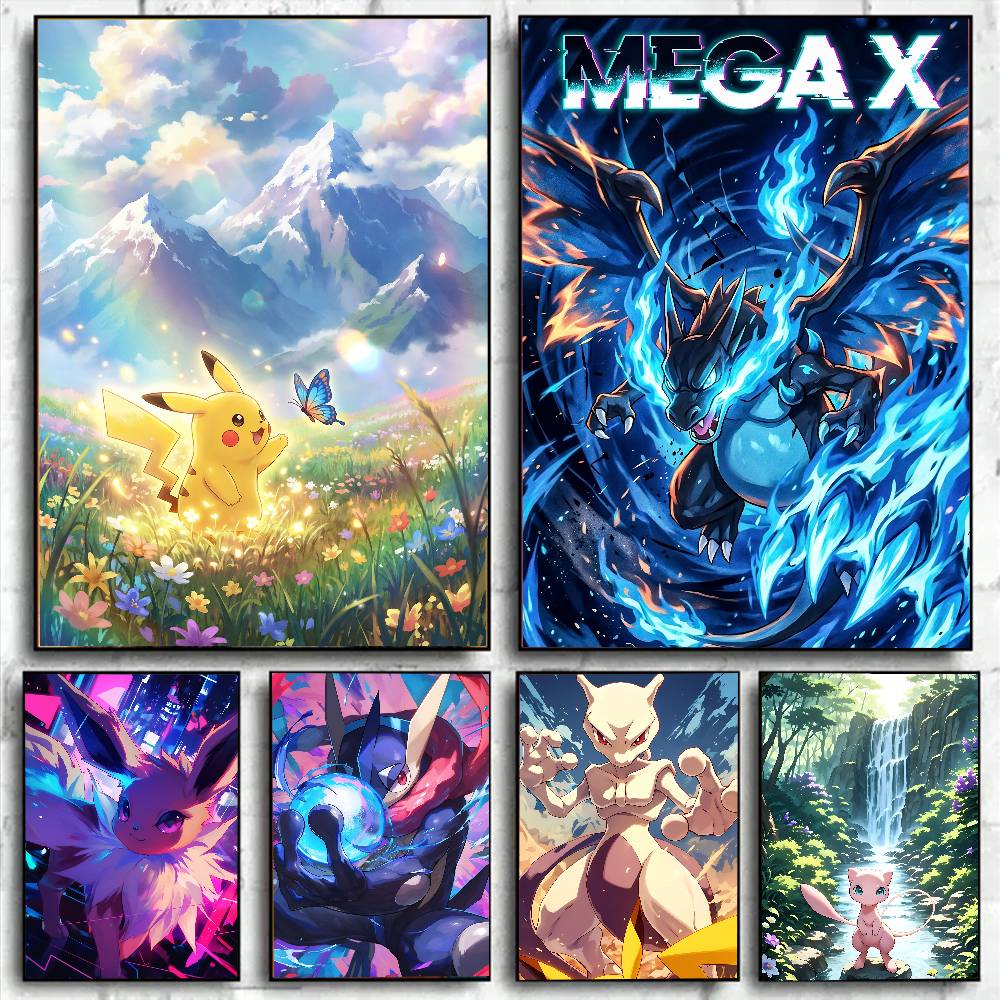 Resin Art Wall Decor - Pokemon Anime Poster Eevee HD Diamond