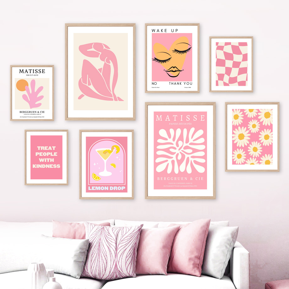 Resin Art Design - Matisse Vrouw Blad Bloem Drankje Engel