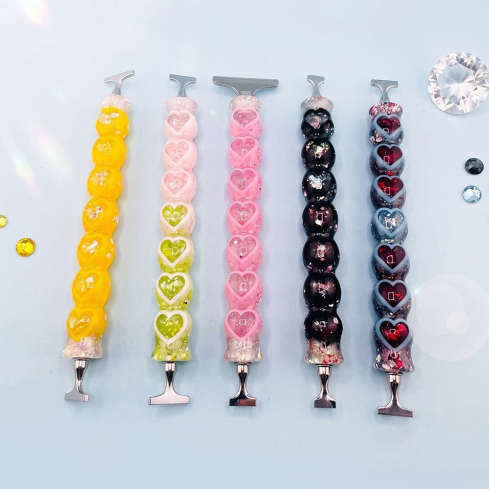 Resin Art Design - Nieuwe hartvormige diamant schilderpen, glanzend hars,