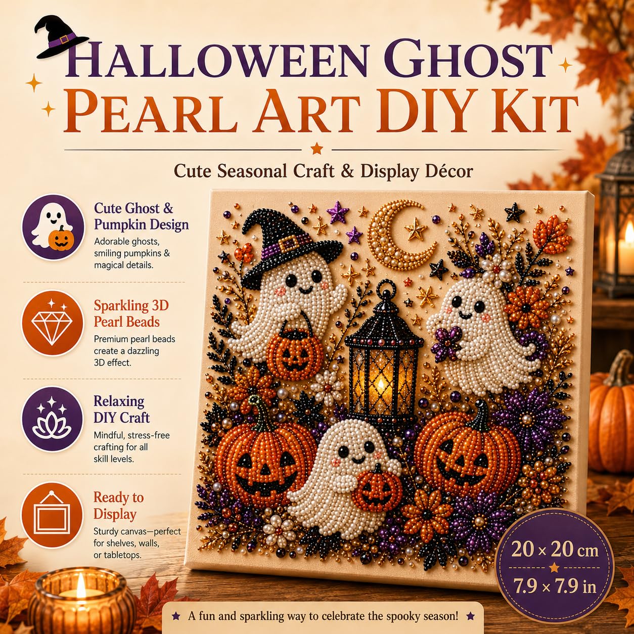 @Halloween Ghost Pearl Art Kit - Resin Art Wall Decor recensie en prijs
