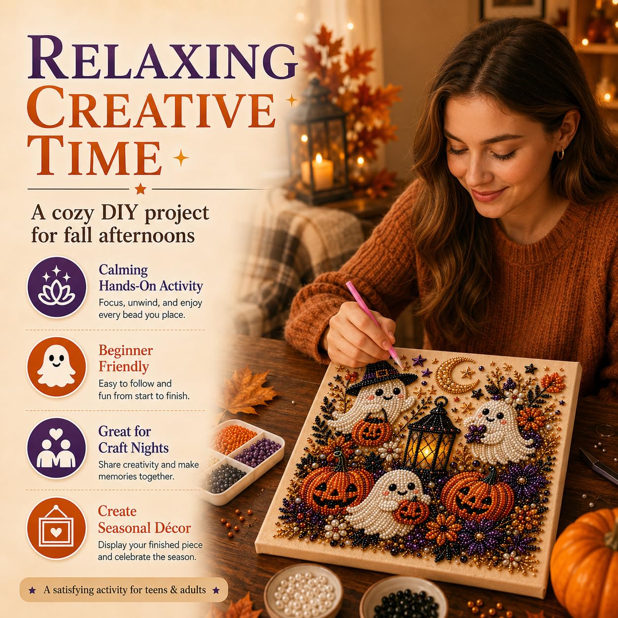 @Halloween Ghost Pearl Art Kit - Resin Art Wall Decor recensie en prijs