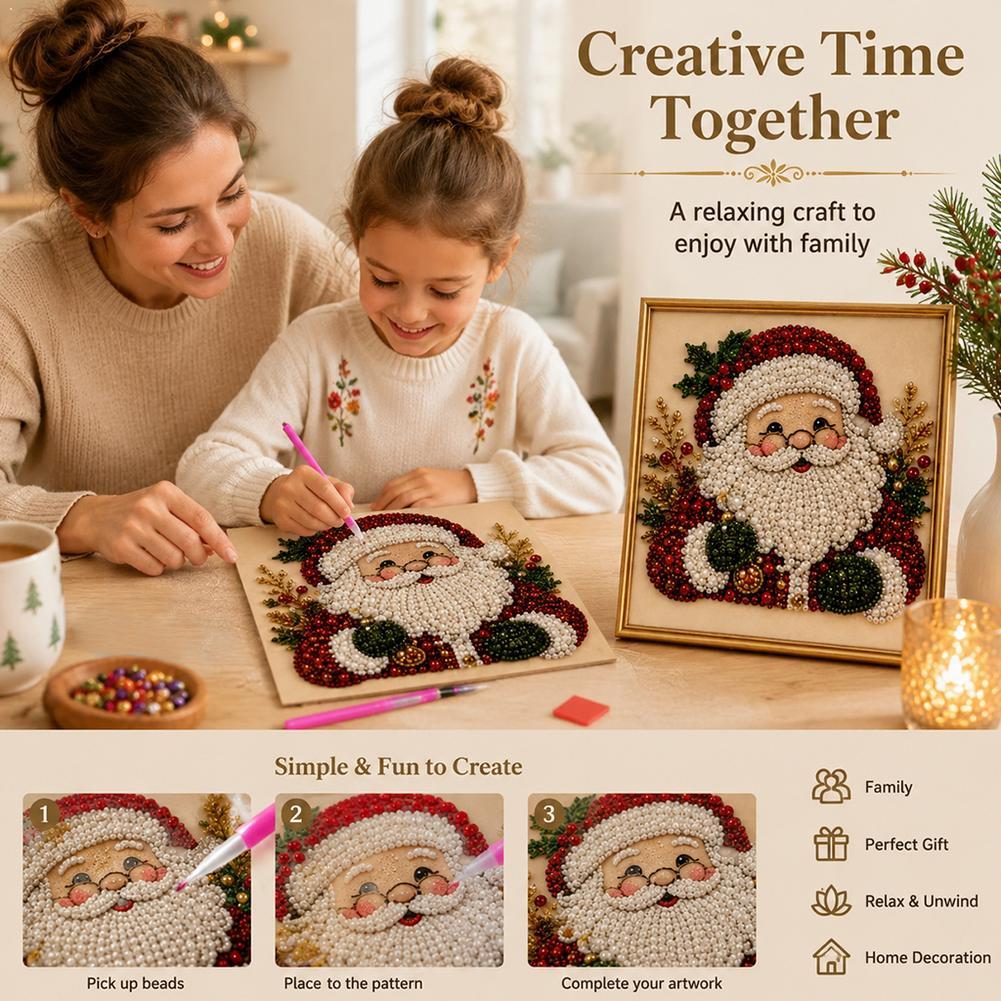 Kerstmis Kerstman Parel Kunst  - Resin Art Wall Decor recensie en prijs