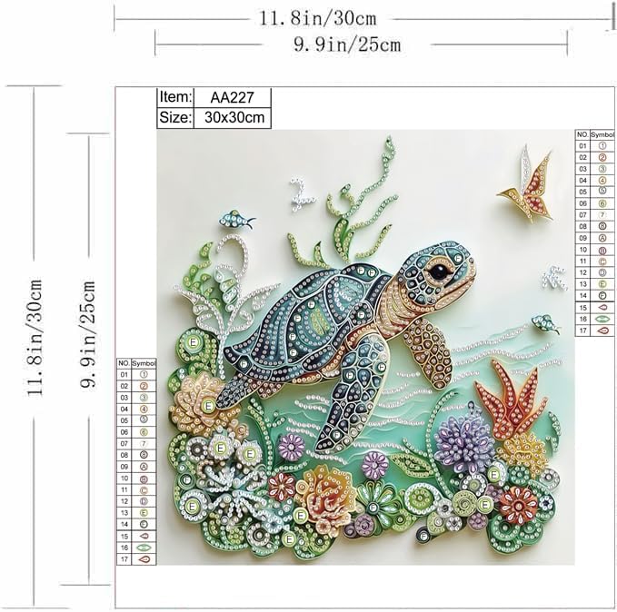 Zeeschildpad Diamant Schilder  - Resin Art Of Flowers recensie en prijs
