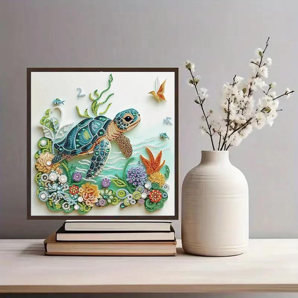 Zeeschildpad Diamant Schilder  - Resin Art Of Flowers recensie en prijs