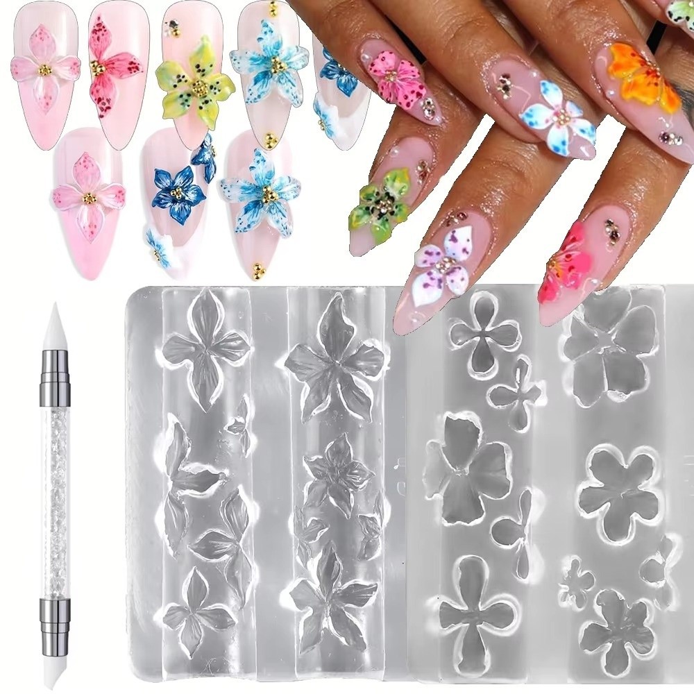 Nieuwe 3 stks/set 3D Nail Mold - Resin Art Template recensie en prijs