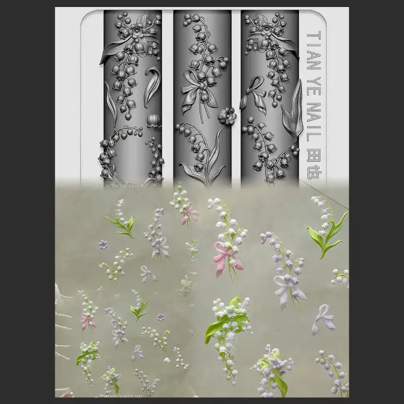 Bloemen Serie 3D Gebogen Nagel - Resin Art Template recensie en prijs